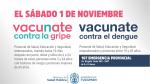 Salud realiza este sábado una jornada de vacunación contra la gripe y el dengue